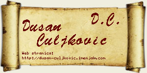 Dušan Čuljković vizit kartica